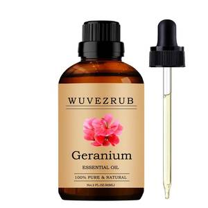 lot 2808 image: Wuvezrub Geranium Essential Oils 60ML, Pure Geranium Essential Oil for Aromatherapy Diffuser - 2 Fl Oz