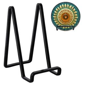 lot 2811 image: 3 Pack 6 inch Metal Plate Stands for Display, Plate Holder Pictures Frame Easel Display Stand, Tabletop Picture Stand, Iron Easels for Display Photo Frames, Plates, Vinyl Record��Book, Plaque, Sign