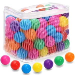 lot 2819 image: Goaste 100 Pack Small Ball Pit Balls for Kids, 2 Inch Plastic Playpen Balls with Storage Bag, Multi-Colored Bounce House Balls Crush Proof, BPA Free Swim Pit Fun Toy for Playhouse, Tent (7 Colors)