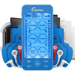 lot 2829 image: Tens Unit Plus 24 Rechargeable Electronic Pulse Massager Machine Multi Mode Device with All Accessories (Blue)