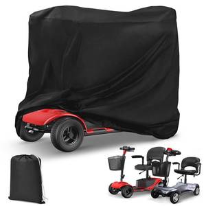 lot 2839 image: NEVERLAND Mobility Scooter Cover Waterproof - Heavy Duty 210D Electric Scooter Storage Cover Fit up to 66 inch 3 or 4 Wheel Mobility Scooters from Dust Rain Sun-Reflective Strips, Buckles, Storage Bag