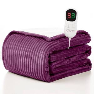lot 2882 image: Homemate Electric Heated Blanket Full Size - 72x84 Heating Blanket Full Size 12468 Hours Auto-Off 10 Heat Level Over-Heat Protection Soft Flannel Sherpa ETL Certification