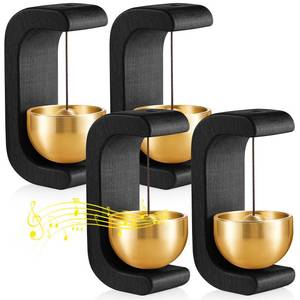 lot 2895 image: Zonon 4 Pcs Magnetic Wooden Door Chime Shopkeepers Bell Doorbell Decoration Wind Chime for Door Opening C Shape for Home Store Office Cafe Pet Housewarming Gift (Black)