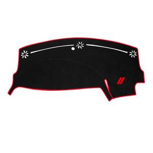 lot 2921 image: YOSRTER Dashboard Cover for Dodge Charger Accessories 2011-2021 2022 2023 Non-Slip Carpet Pad Dash Cover Mat No Glare UV Rays Blocker Sunshade Protector (Red Edge Red Trim)