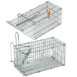 lot 2930 image: 2Pack Humane Mouse Trap Live Mice Traps Indoor for Home Live Rat Trap for Outside Chipmunk Trap Outdoor Metal Mouse Trap Box Cage Easy to Catch&Release Live Chipmunk Animal Squirrel