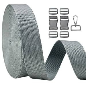 lot 2964 image: LYZXMLBL 1 x12YD Gray Heavy Duty Nylon Webbing Strap DIY Kit