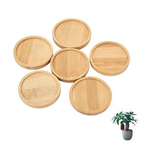 lot 2976 image: Chistylr 6Pcs Round Bamboo Plant Saucers Plant Saucers for Indoors, Plant Trays for Pots & Flower Pot Saucers  Round Bamboo Tray for Tabletop Protection, DIY Resin Coasters & Home Decoration