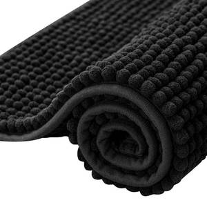 lot 2993 image: SUBRTEX Bathroom Rugs, 24 x 36 Chenille Bath Rug Soft Short Plush Bath Mat Soft Shower Mat Water Absorbent Shower Mat Quick Dry Machine Washable, Black