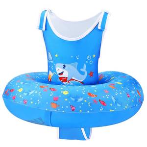 lot 4012 image: HeySplash Toddler Swim Vest for Age 3-6, Swim Trainer Vests with Adjustable Strap fit for Boys Girls 29-55lbs, Children Swimsuit, Floating Tubes Swim Jackets, Beginner Learn to Swim, Blue Surf Shark