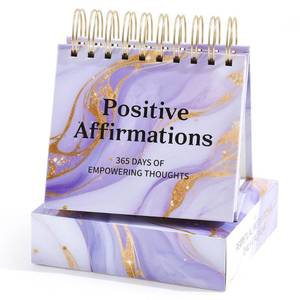 lot 4036 image: Daily Flip Calendar with Inspirational Quotes - Motivational Perpetual Calendar Desk Office Home Decor for Women, Gifts Desk Accessories for Girls Positive Affirmations