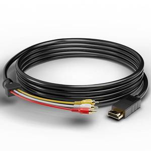 lot 4048 image: Eanetf HDMI to RCA Cable with Built-in Converter, 1080P HDMI to 3 RCA AV Adapter (Composite Video  Audio), 5ft (1.5m) for Connecting DVD Player, HDTV, PC to Old TV, Projector, Legacy Devices