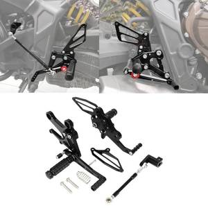 lot 4093 image: CHANGCHENG Foot Pegs for Ninja 400-Motorcycle Adjustable Rear Set Footpeg Brake Shift Pedal for Ninja400 2018-2023 Z400 2019-2023 Black