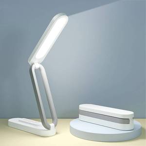 lot 4095 image: Giryuhd LED Desk Lamp for Office Home & Battery Operated Lamp Rechargeable Lamp Foldable & Portable Light, LED Desk Light Strip, 3 Brightness Dimmable Small Desk Lamp Wireless Reading Lamp (White)