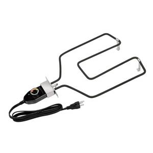 lot 4112 image: Stanbroil Replacement Part Electric Smoker and Grill Heating Element with Adjustable Thermostat Cord Controller for Most Smokers and Grills, 1500W