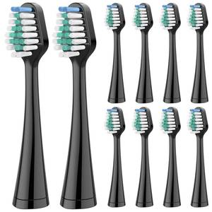 lot 4137 image: Harobey Replacement Toothbrush Heads for AquaSonic Duo Series and Home Dental Center Electric Toothbruh, NOT Compatible with Duo Series Pro, 5 White  5 Black