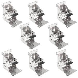 lot 4159 image: MUKLEI 8 Pack 0-90-180 Degree Foldable Support Bracket, Self-Locking Hinge Table Leg Brackets with Mounting Screws, Corner Brace for Folding Legs, Folding Workbench, Silver