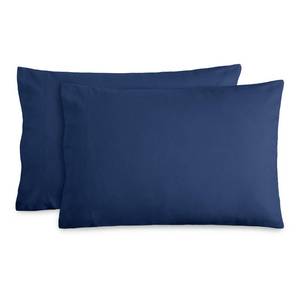 lot 4167 image: Bare Home Flannel Standard Pillowcases Set of 2-100% Cotton - Velvety Soft & Cozy - Double Brushed Heavyweight Flannel Pillowcases (Standard Pillowcase Set of 2, Dark Blue)