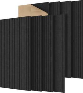 lot 8003 image: $120 TONOR 8 Pack Large Acoustic Panels 47.2 x 23.6 x 0.35 Black