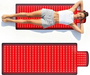 lot 8009 image: $150 380 LEDS Red Light Therapy MatBlanket 2in1 LEDs Adjustable Timer