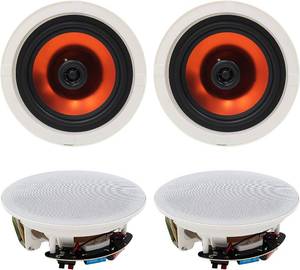 lot 8024 image: $105 Herdio 8-Inch 800W Ceiling Speakers - Flush Mount, Crisp Sound