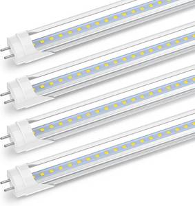 lot 8032 image: Romwish 2FT LED Tube Light, 10W, 5000K, 1120LM, 24in, 4 Pack