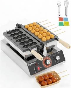 $190 Commercial Waffle Maker 1500W, Nonstick Stainless 6-Grid Skewer