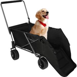 lot 8056 image: $146 REDCAMP Folding Dog Wagon Cart, Tailgate, Heavy Duty, 220L