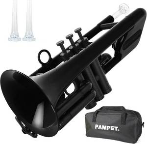 lot 8072 image: $73 PAMPET SEA LION Bb Trumpet Set, Plastic, (Black)