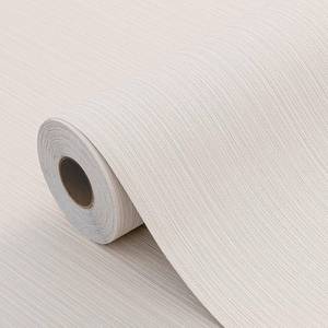 lot 8074 image: $48 Beige Faux Grasscloth Wallpaper Peel & Stick 24x394in Roll