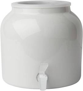 lot 8075 image: $56 New Wave Enviro Porcelain Water Dispenser, Classic White