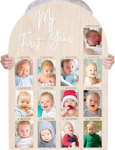 lot 8087 image: Bosctanuc My First Year Picture Frame 33x22 in  Photo Board