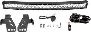 lot 8089 image: $180 WeiSen 32 180W Dual-Row Curved Light Bar with Grille Mount