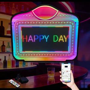 lot 8091 image: $269 LED Bottle Service Sign with App-Programmable Color Display