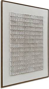 lot 8098 image: $140 NANKAI White Thick-Textured Abstract Oil Painting 45x30