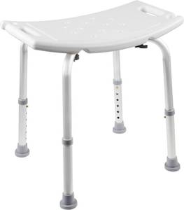 lot 8100 image: Adjustable Shower Chair with Non-Slip Base, 400 LBS Heavy Duty