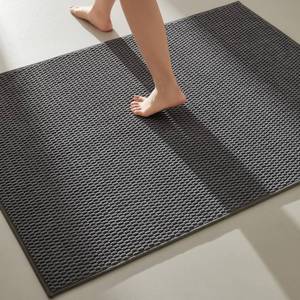 lot 8103 image: $66 TYUU Large Non-Slip Washable Bath Rug 36x48 Dark Grey