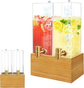 lot 8147 image: $69 Beverage Dispenser with Stand, 4-Gallon Dual Drink Dispenser