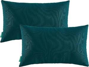 lot 8169 image: Waterproof IndoorOutdoor Lumbar Pillows, 2-Pack 12x20 Dark Green