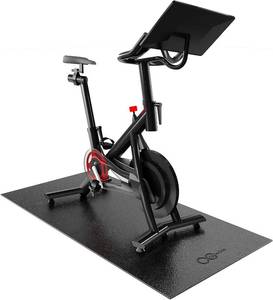 lot 8185 image: Cycleclub Bike Mat 6mm Thick, Compatible with Peloton, Elliptical