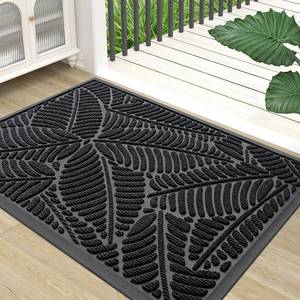 lot 8233 image: Colorxy Waterproof Doormat, Non-Slip Rubber, 36x24, Black
