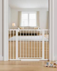 lot 8235 image: $80 Cumbor Baby Gate for Stairs 39-32.3Auto-Close White