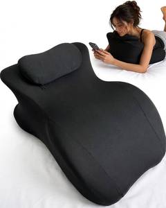 lot 8251 image: TAFFYS Wedge Pillow, Firm Foam, Reading & Relaxing (Black)
