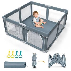 lot 8261 image: $110 Foldable Baby Playpen 50x50, Collapsible Playpen, IndoorOutdoor