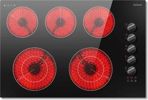 lot 8271 image: $270 Karinear 30 inch Electric Cooktop, 8600W 5-Burner, 240V