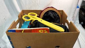 lot 8 image: Magic Tricks & Props Lot Chinese Linking Rings Oversized Scissors Crazy Hammer