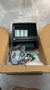 lot 12 image: 9 Inch Car Radio Head Unit with AC Controls Display and Wiring Harness