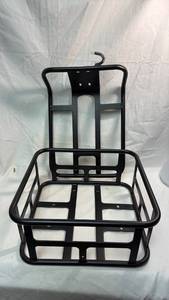 lot 14 image: Black Metal Cargo Rear Electric Bike Basket & Front Carrier