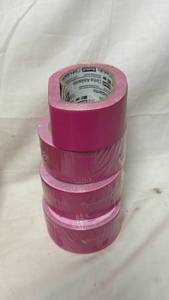 lot 43 image: Scotch Duct Tape Hot Pink 1.88 in x 20 yd 3M 4 Roll Lot