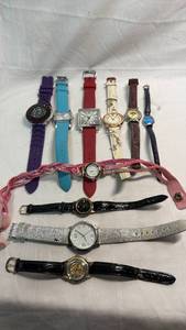 lot 77 image: Lot of 10 Fashion Watches with Various Bands and Styles