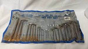 lot 95 image: Heavy Duty 25 PC Super Long Hex Key Set